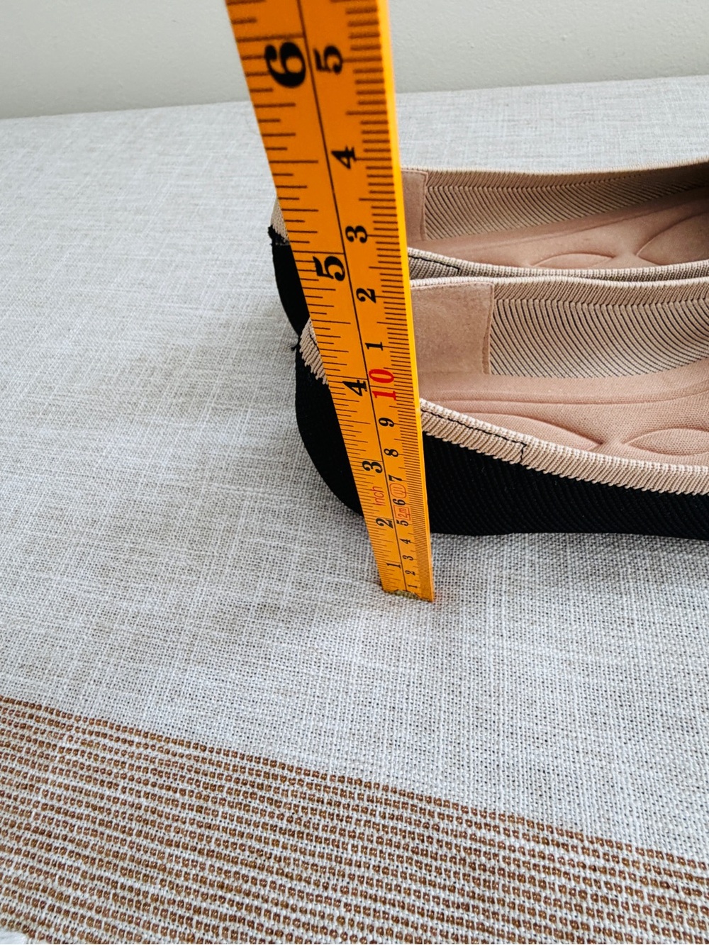 Classic Pointed Toe Ballet Flats in Black and Beige - Picture 9 of 9